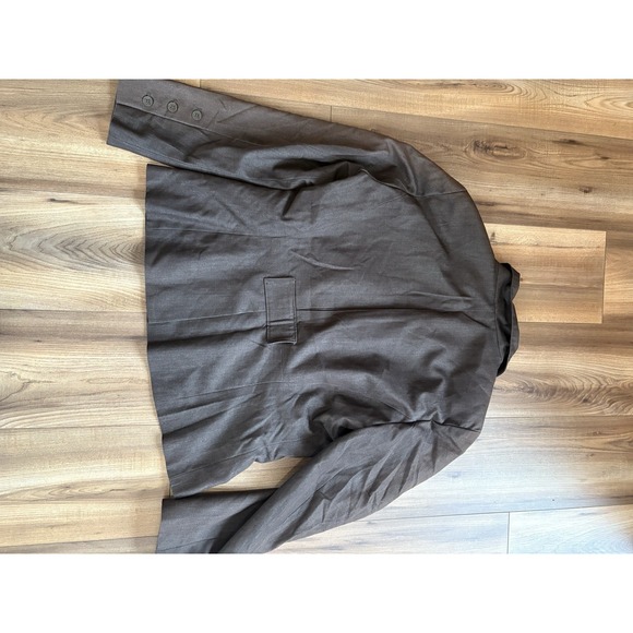 Platinum Larry Levine Sz 14 Women's Brown Blazer Jacket - Picture 4 of 4